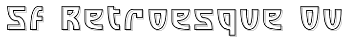 SF Retroesque Outline font